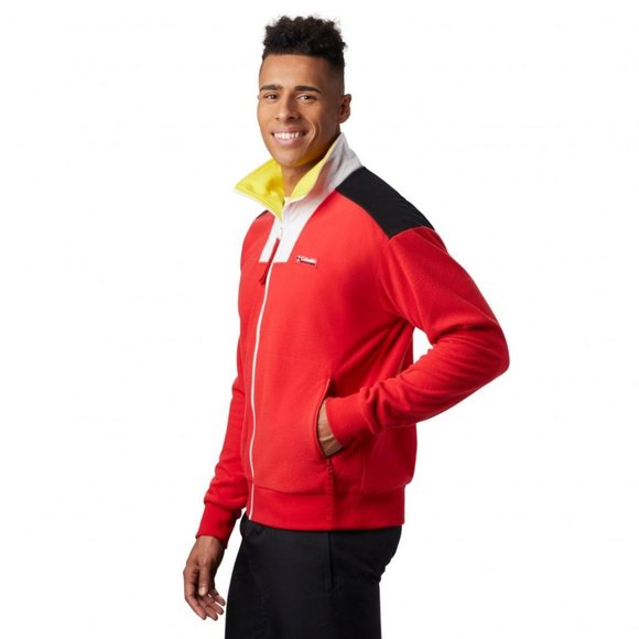 Disney Mickey Mouse x Columbia Intertrainer Fleece Hiking Jacket Red Black - Picture 15 of 15